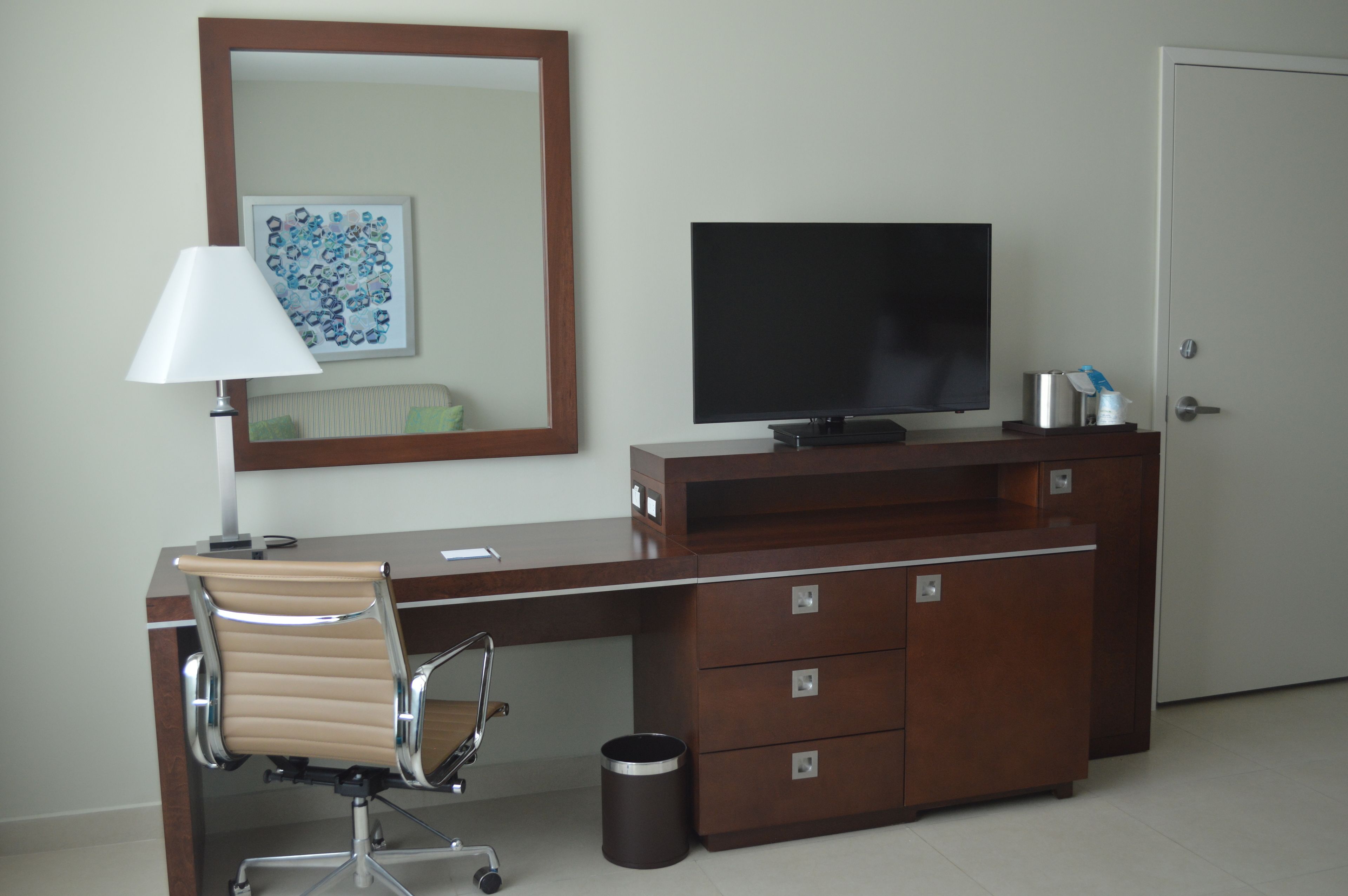 room, 1 queen bed with sofa bed, refrigerator | minibar, in-room safe, desk, iron/ironing board