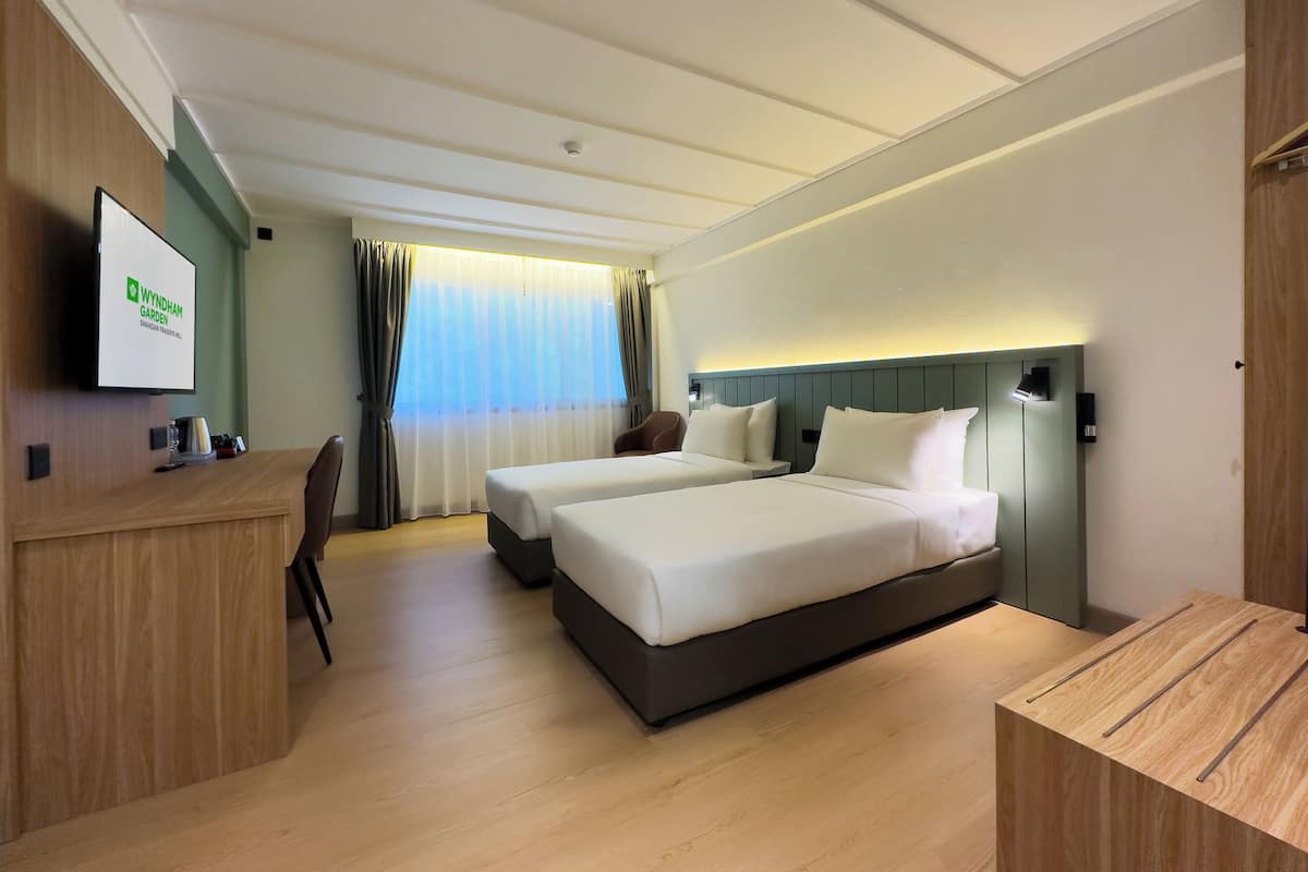 Room, 2 Twin Beds, Garden View | In-room safe, iron/ironing board, bed sheets