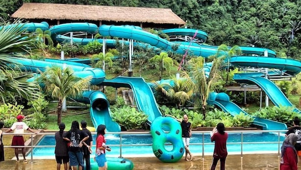 A water park with multiple slides and a pool area. - The Regency Garden Hotel (Ipoh)