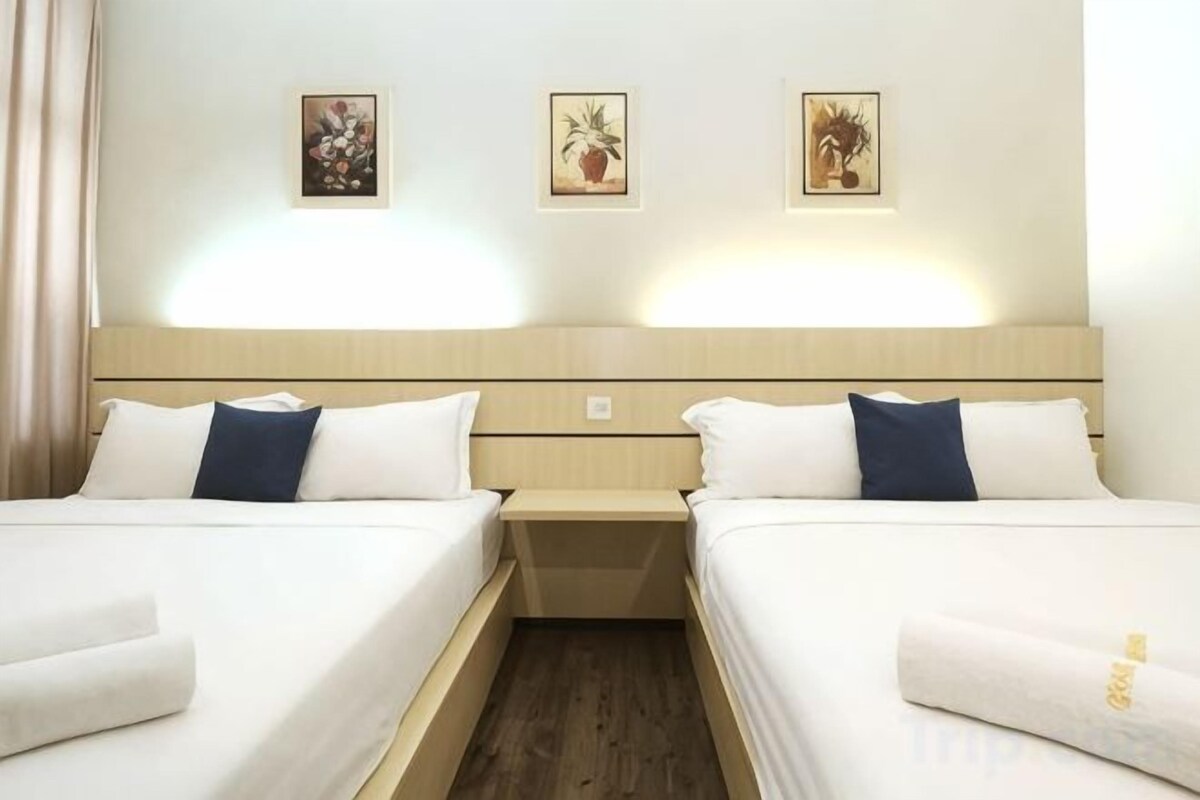 Desk, free WiFi, bed sheets