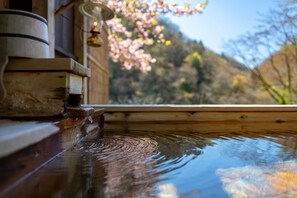 Room with Private Open-air Bath | Bathroom | Combined shower/tub, spring water tub, free toiletries, hair dryer - Natsuse Onsen Miyakowasure (Senboku)