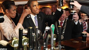 A group of people toasting with Guinness beer glasses. - The Royal Britannia (Ilfracombe)