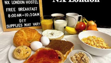 Petit déjeuner continental compris tous les jours