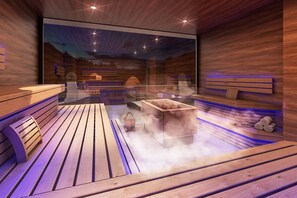 Sauna, bañera de hidromasaje, baño turco, tratamientos corporales 
