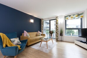 Apartment, 1 Bedroom | Living area | Flat-screen TV, DVD player - KSpace Serviced Apartments West One (Sheffield)