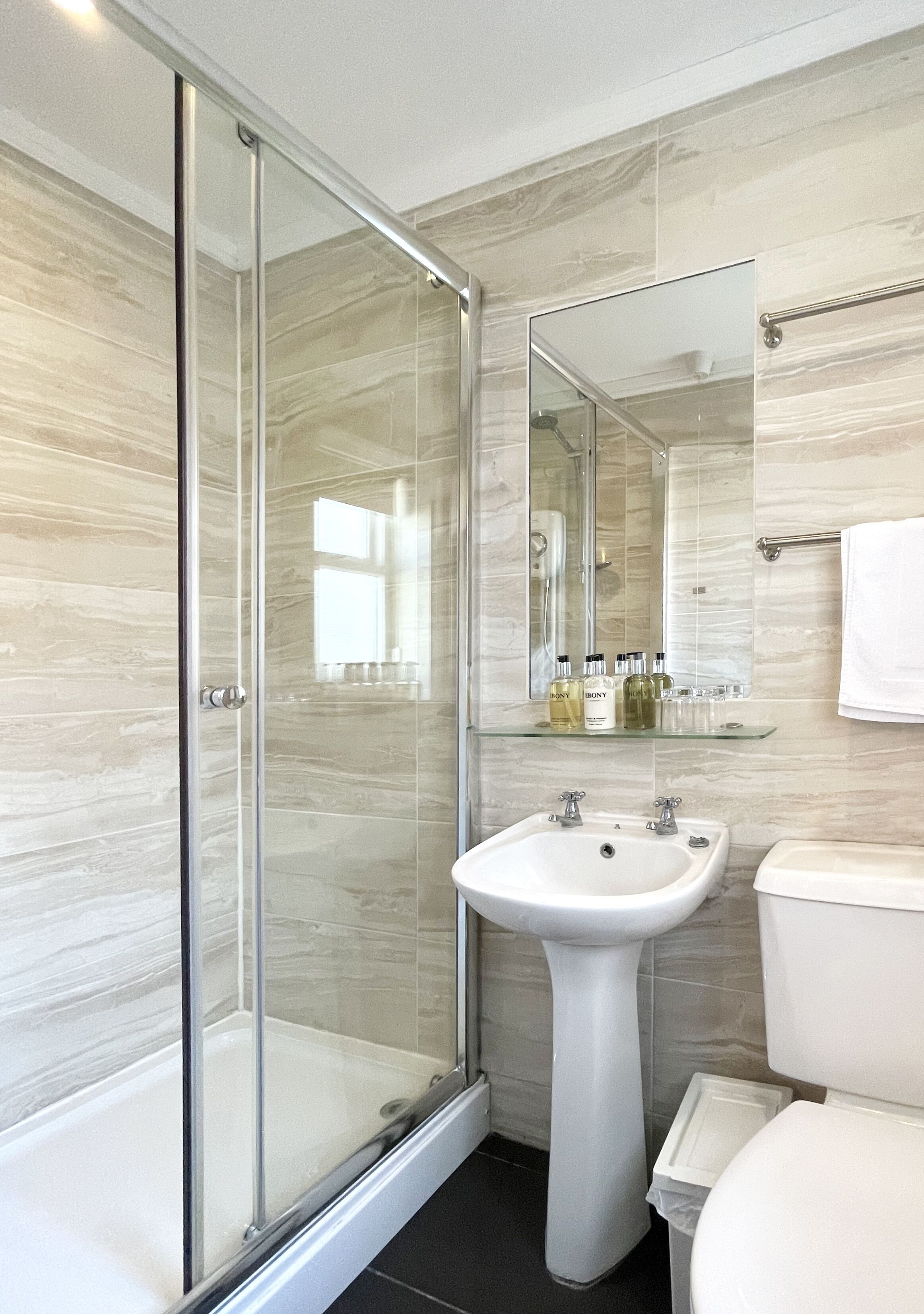 double room | bathroom | designer toiletries, hair dryer, towels