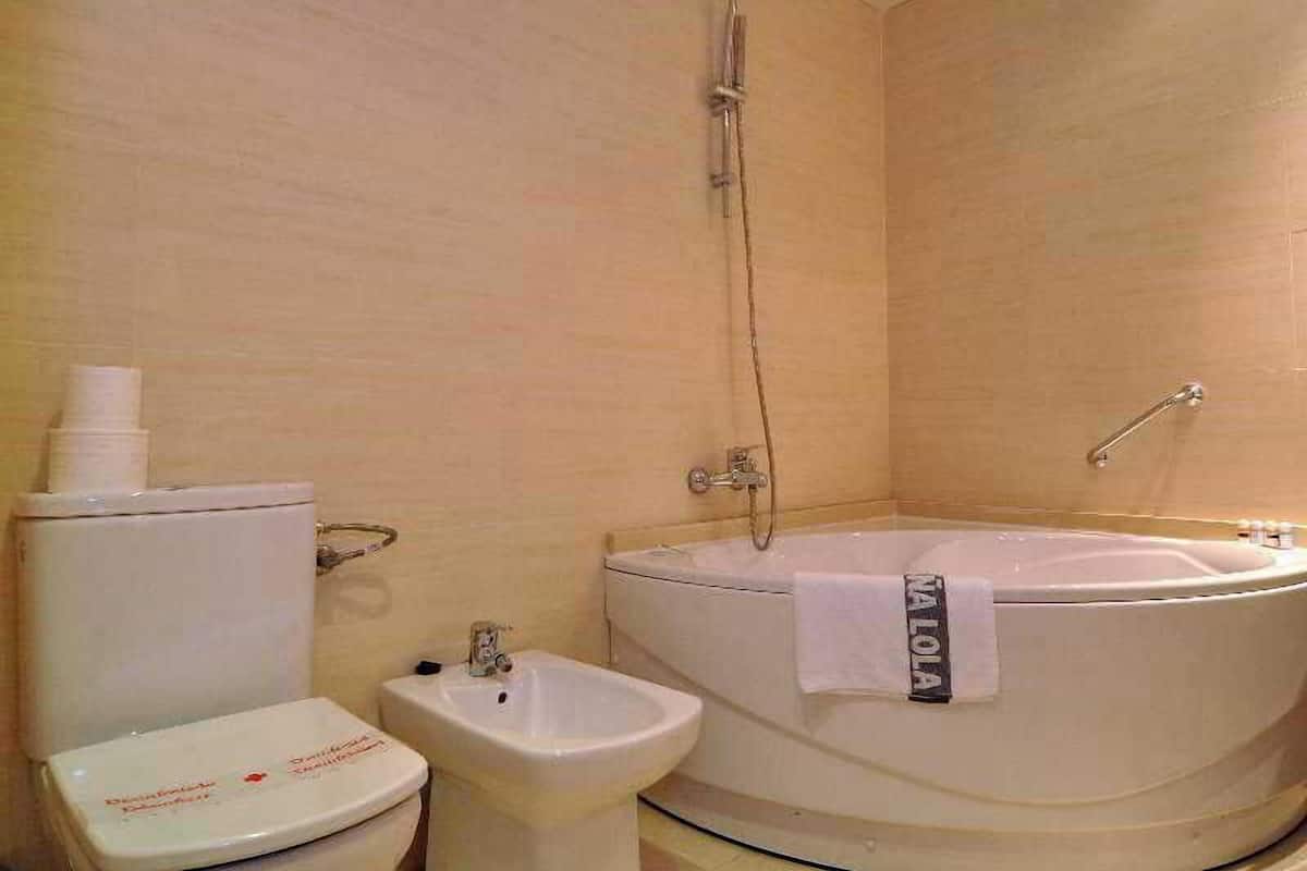 Baño | Secadora de cabello, toallas, jabón, shampoo