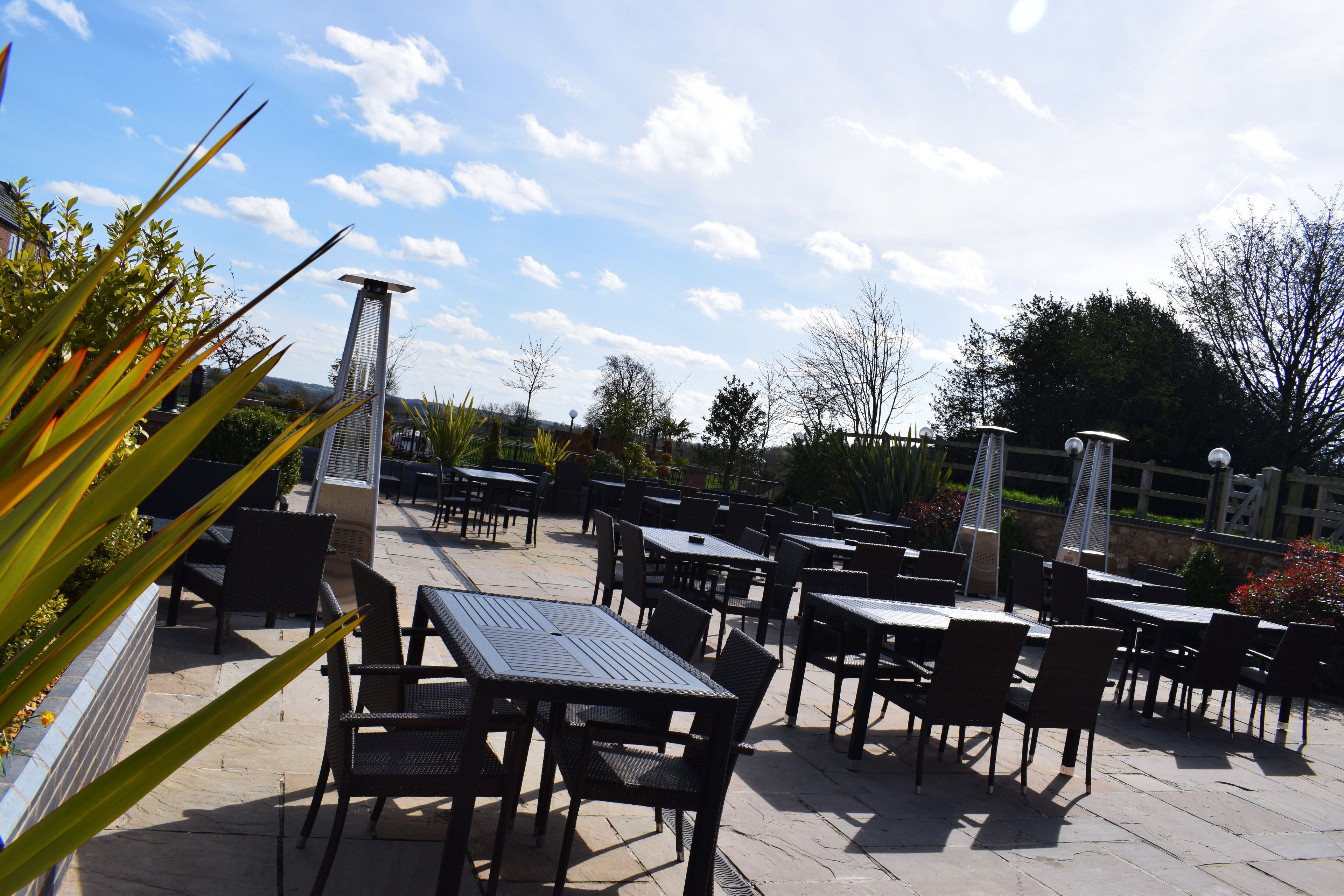 Outdoor banquet area