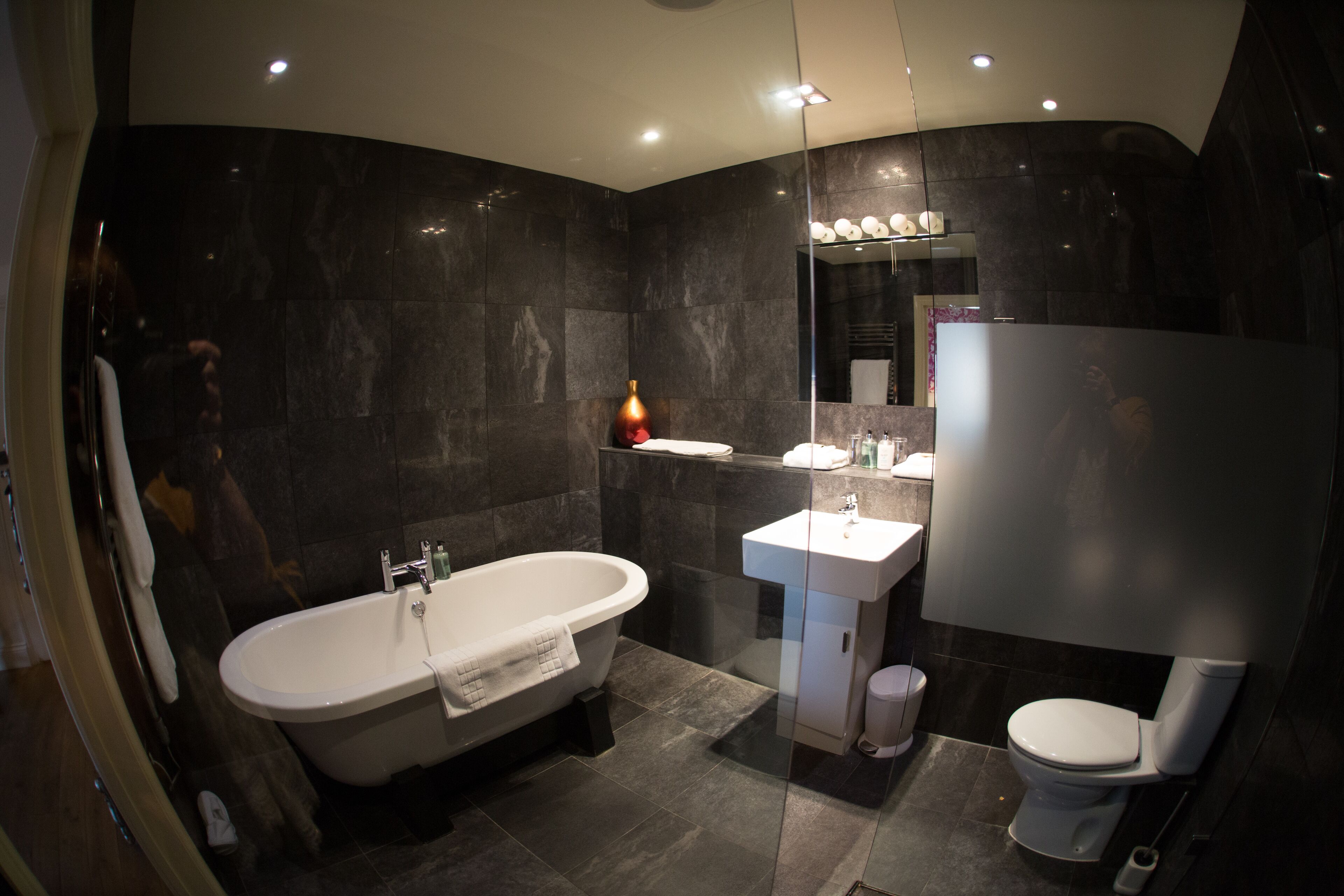 suite | bathroom | shower, free toiletries, hair dryer, bathrobes