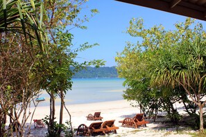 Private beach, kayaking