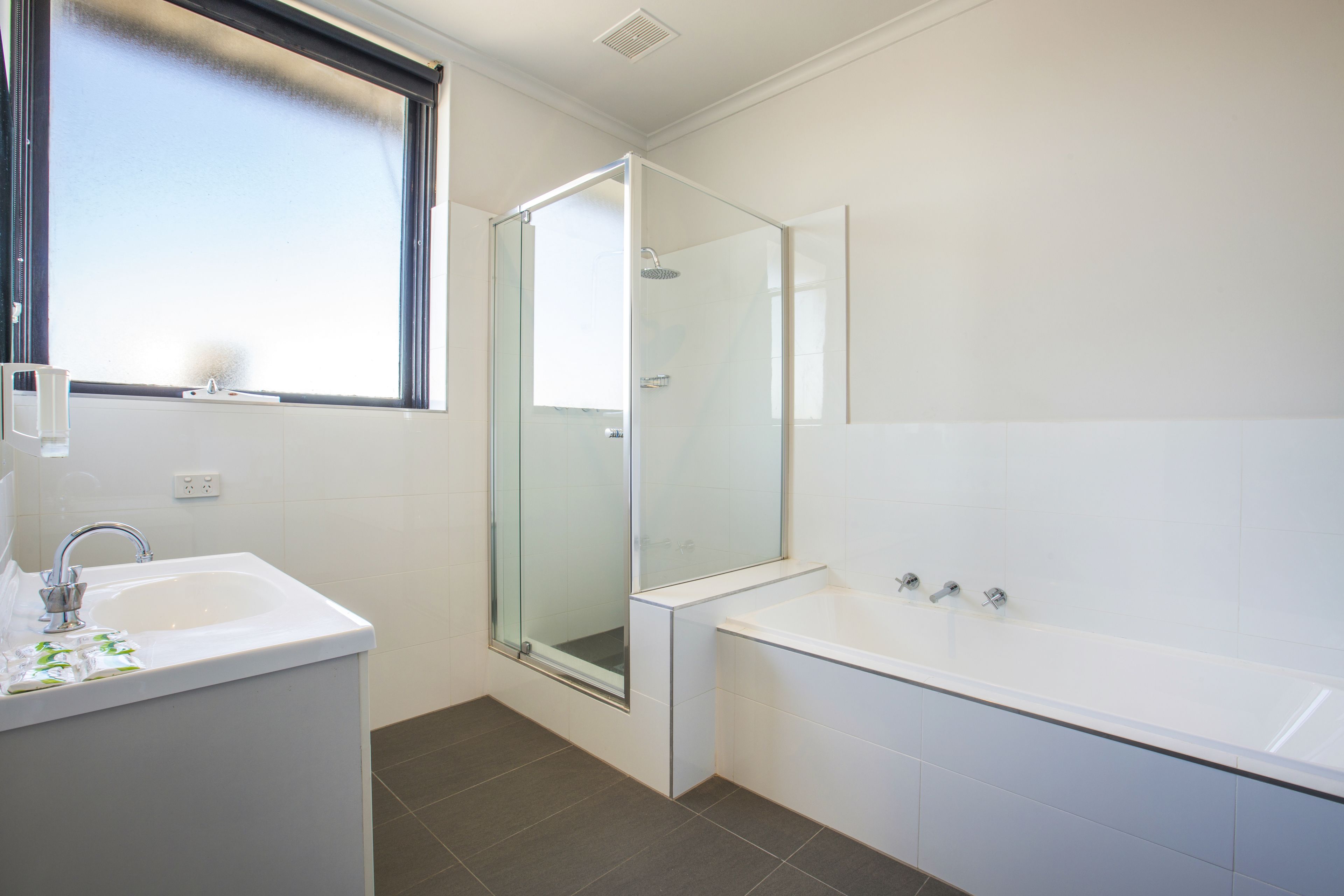 two bedroom apartment | bathroom | shower, free toiletries, towels