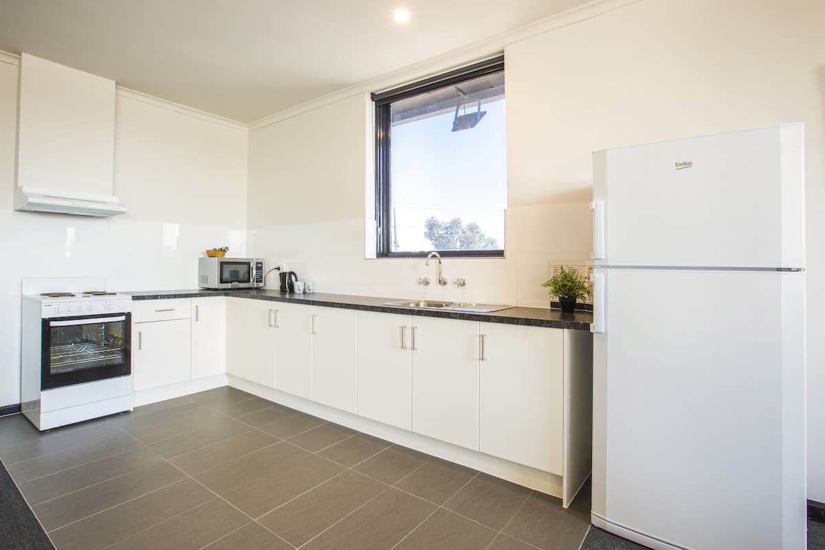 two bedroom apartment | private kitchen | fridge, electric kettle