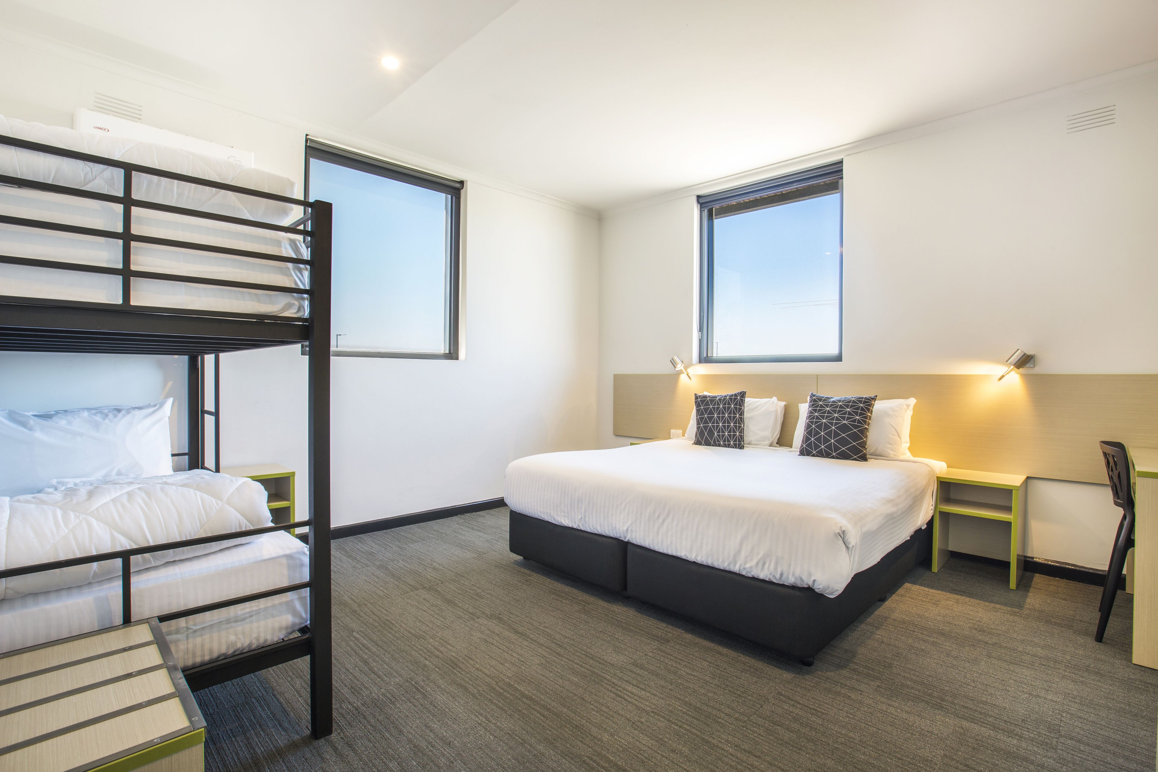 two bedroom apartment | premium bedding, desk, iron/ironing board, cots/infant beds