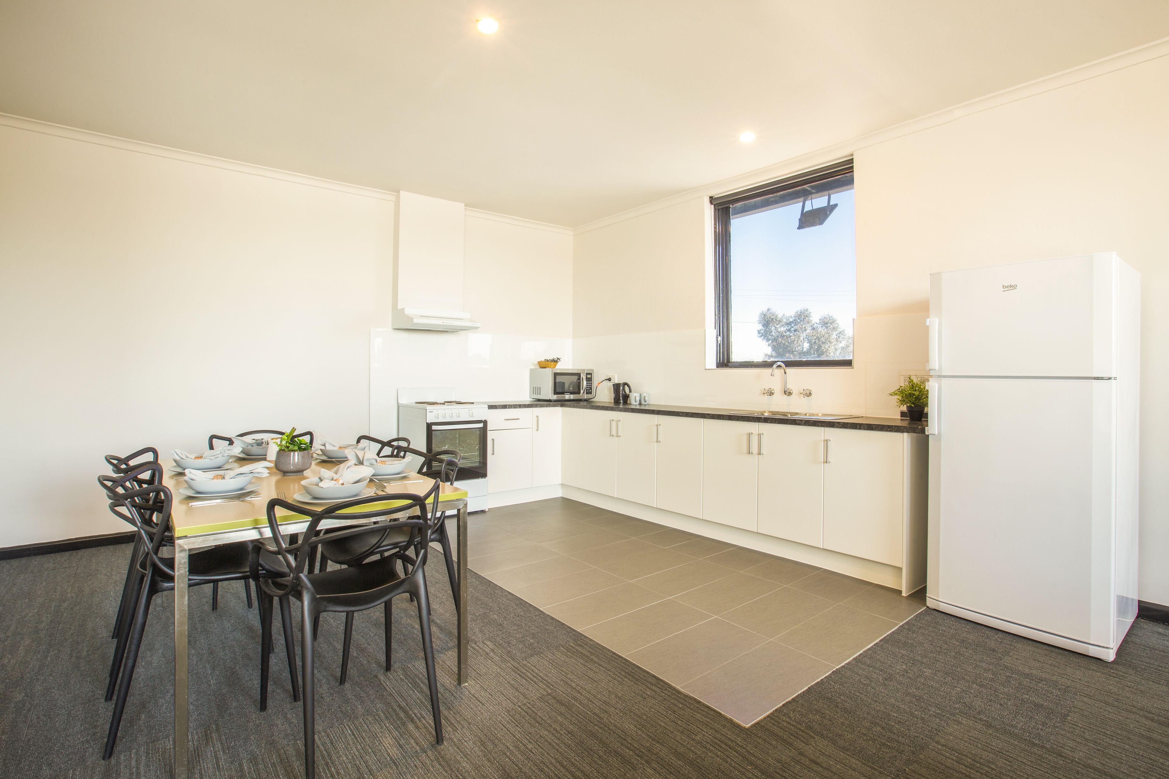 two bedroom apartment | private kitchen | fridge, electric kettle