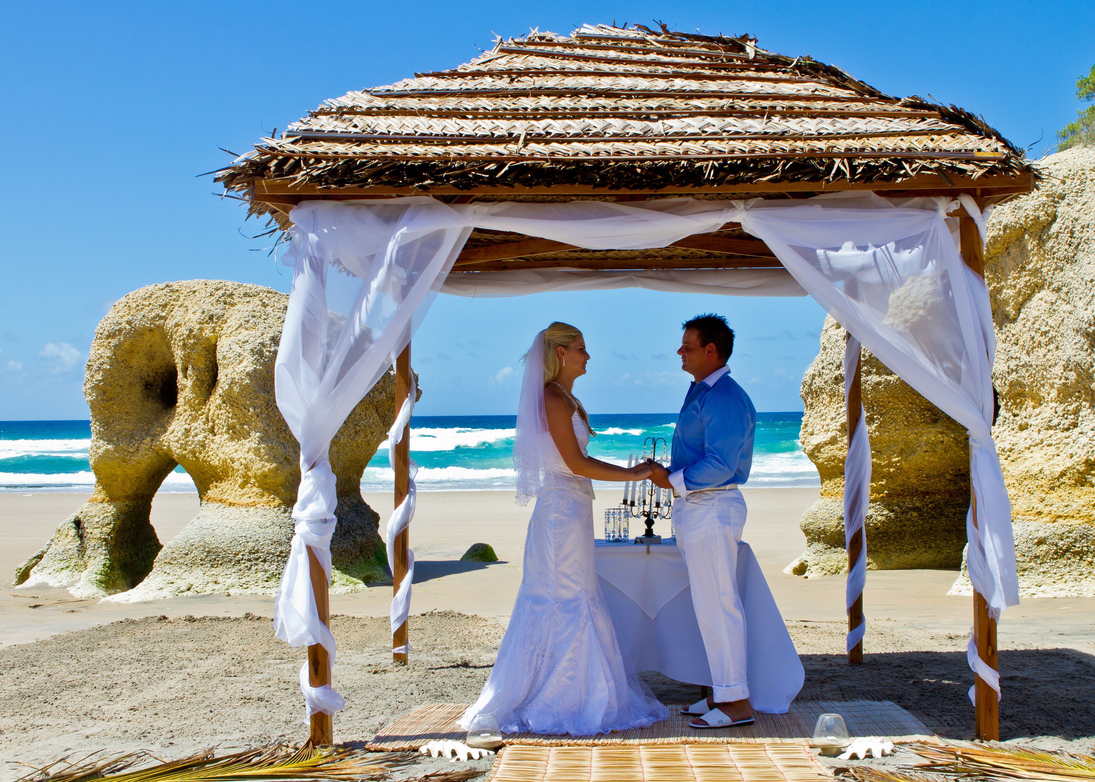 Outdoor wedding area