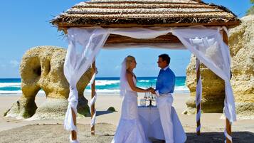 Outdoor wedding area