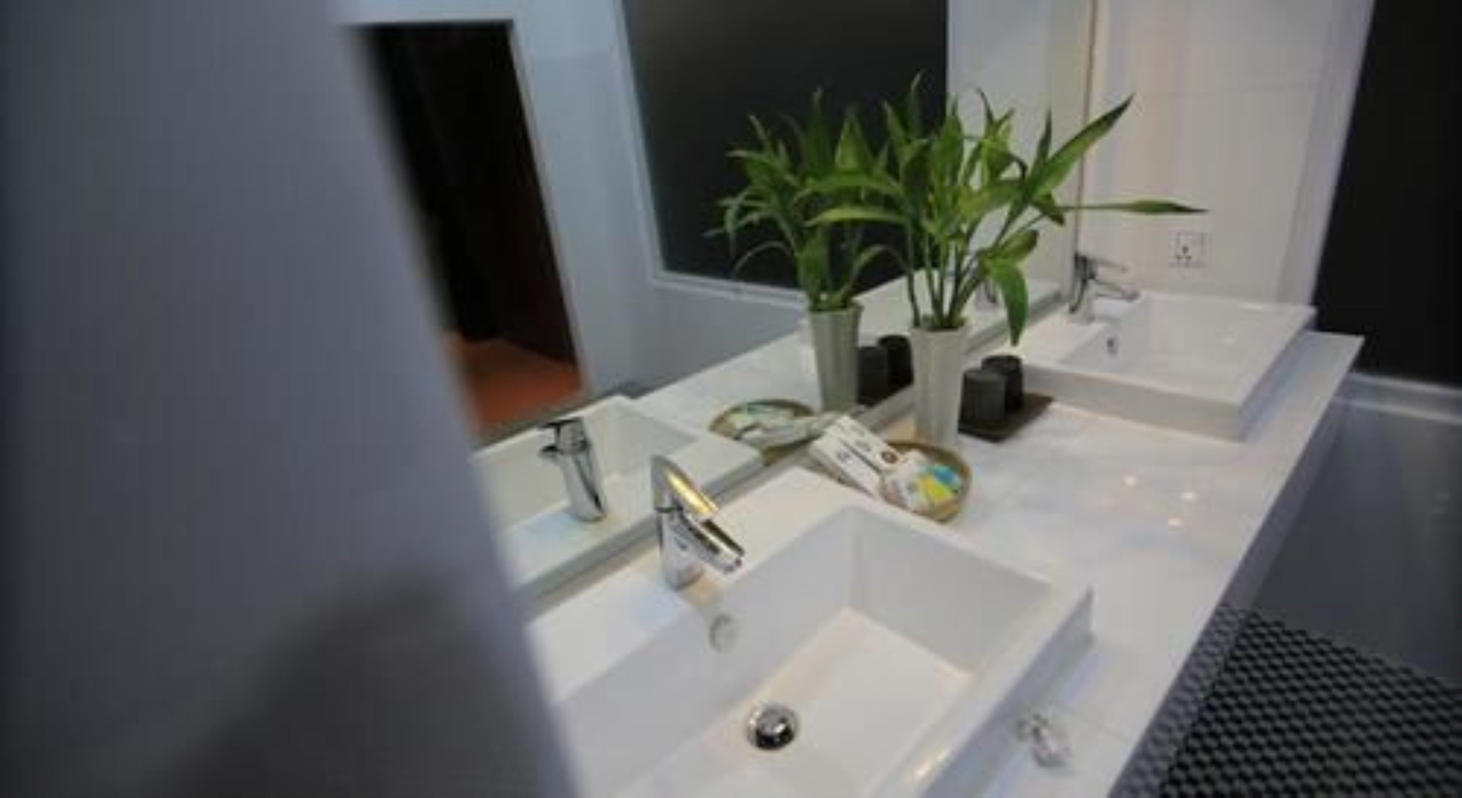 elegant suite room | bathroom | free toiletries, hair dryer, bathrobes, slippers
