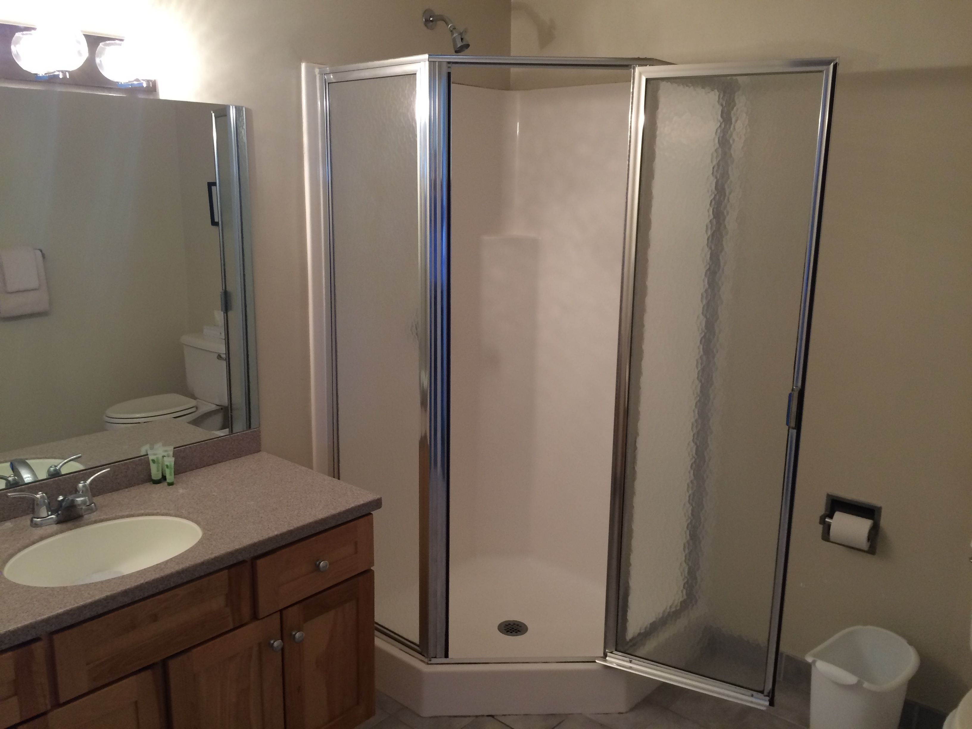 deluxe room, 1 king bed, kitchenette, ocean view | bathroom | free toiletries, towels