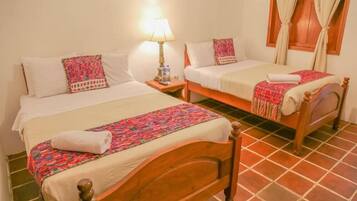 Down comforters, individually decorated, individually furnished