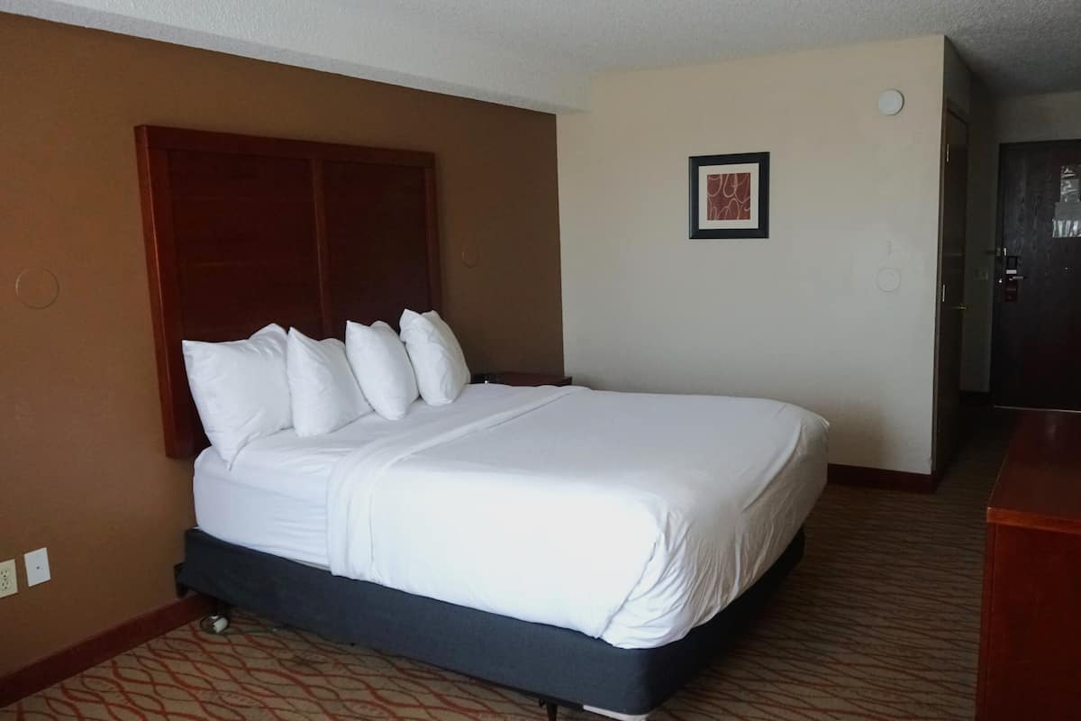 Quarto standard, 1 cama Queen, acessível, para não fumantes | Roupas de cama premium, cofres nos quartos, escrivaninha