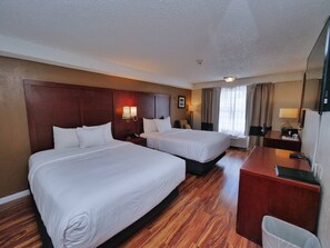 Standard Room, 2 Queen Beds, Non Smoking | Premium bedding, in-room safe, desk, iron/ironing board