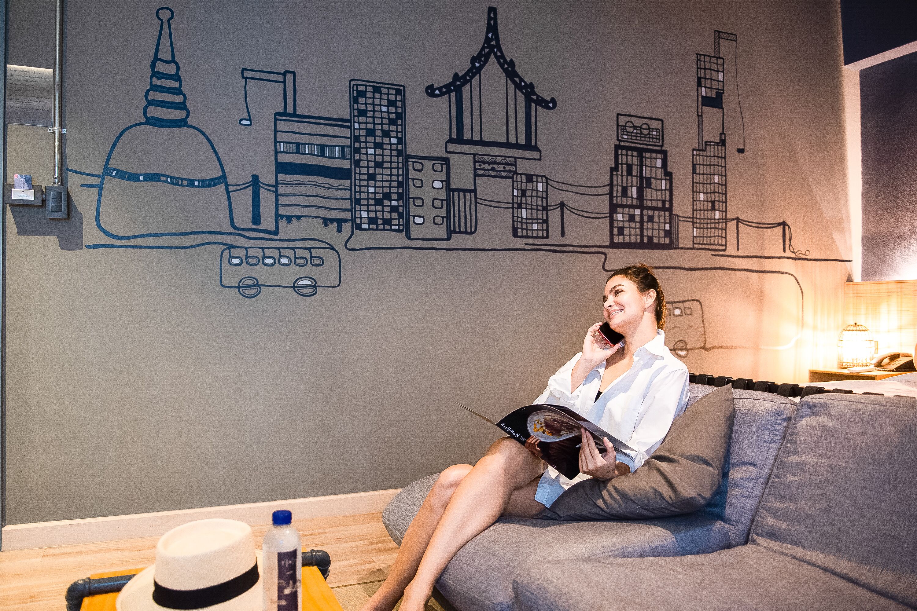 memory-foam beds, in-room safe, individually decorated, desk