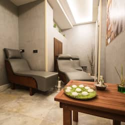Sauna, steam room, body scrubs, facials, manicures and pedicures