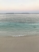 On the beach, scuba diving