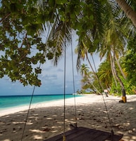 On the beach, scuba diving