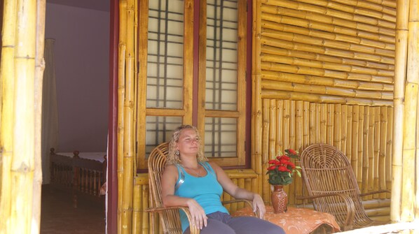 Non A/C Bamboo Cottage | Balcony - Varkala Villas (Varkala)