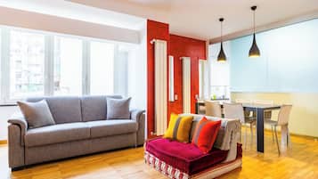 Apartment (2 Bedrooms) | Living area | 32-inch TV with cable channels