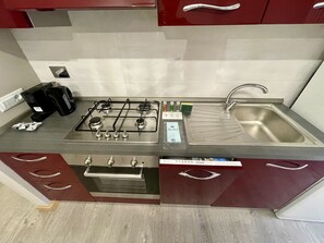 Frigorífico, microondas, horno y lavavajillas