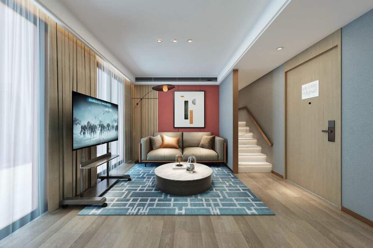 Luxury Suite, River View | Desk, laptop workspace, blackout drapes, soundproofing