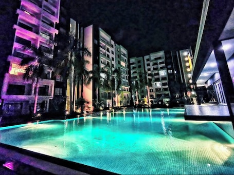 Condo, 3 Bedrooms, Accessible, Balcony | Pool | Outdoor pool. Ipoh Manhattan Free Waterpark 3BR 8pax Family Suite Mha308 by City Home Empire