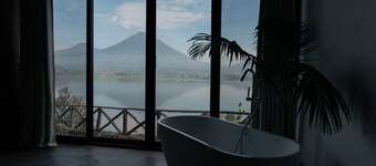 A unique loft style home in Rwanda, overlooking lake Ruhondo and the 5 volcanoes