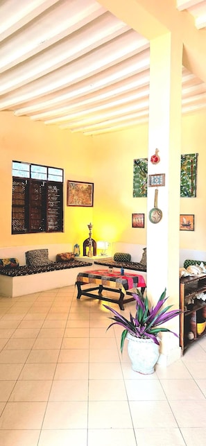Bungalow, Patio, Beach View | Living area - Furaha Beach Bungalows by Serenity (Jambiani)
