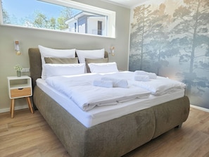 2 dormitorios, cuna de viaje, wifi gratis y ropa de cama