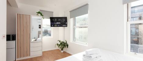 In-room safe, desk, laptop workspace, blackout drapes