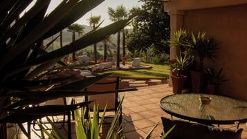 Appartement Deluxe, vue montagne | Terrasse/Patio