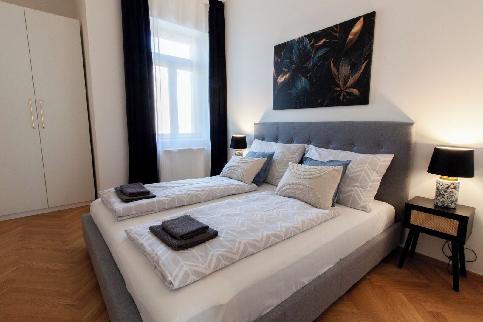 1 bedroom, iron/ironing board, travel crib, WiFi