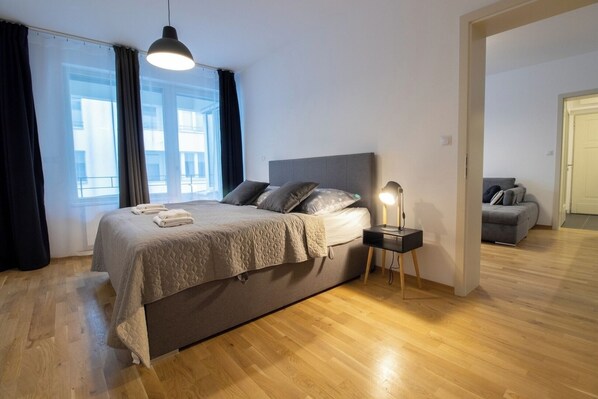 1 bedroom, iron/ironing board, travel crib, WiFi