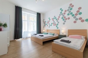 2 bedrooms, iron/ironing board, travel crib, WiFi