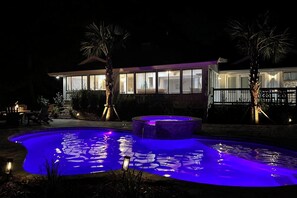 Et oppvarmet basseng