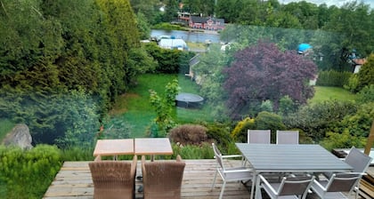 Cozy accommodation 600 meters from the center of Halmstad. View towards the water.