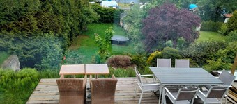 Cozy accommodation 600 meters from the center of Halmstad. View towards the water.