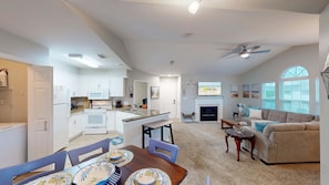 Apartment, Multiple Beds, Balcony, Garden View (Colony Club P3) | Living area | 42-inch flat-screen TV with digital channels, fireplace