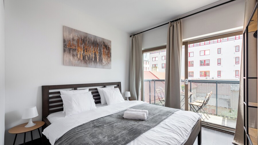 Family apart with balcony center Prague