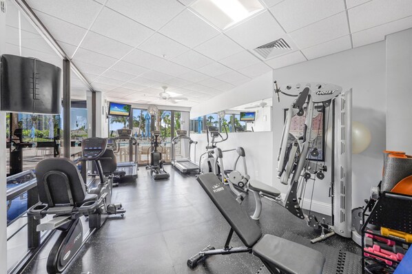 Condo, 1 Queen Bed (SW facing beachfront condo with sweep) | Fitness facility - SW Facing Beachfront Condo With Sweeping Ocean Views (Marco Island)