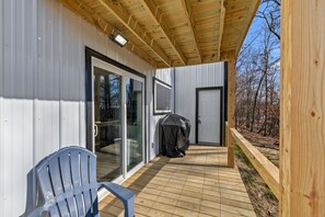 Terrace/patio - Barndominium w/ Barrel Sauna, Mountain Views, King Bed & Fast WiFi (Berkeley Springs)