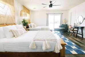 4 habitaciones, escritorio, tabla de planchar con plancha y wifi gratis